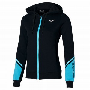 Vestes Mizuno Athletics Sweat Femme Noir Bleu | France M7963UB