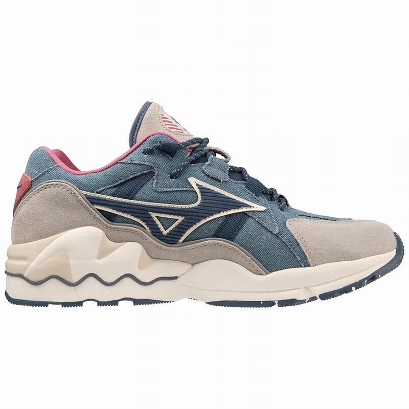 Basket Mizuno Wave Rider 1 Femme Bleu Grise | France M8079SV