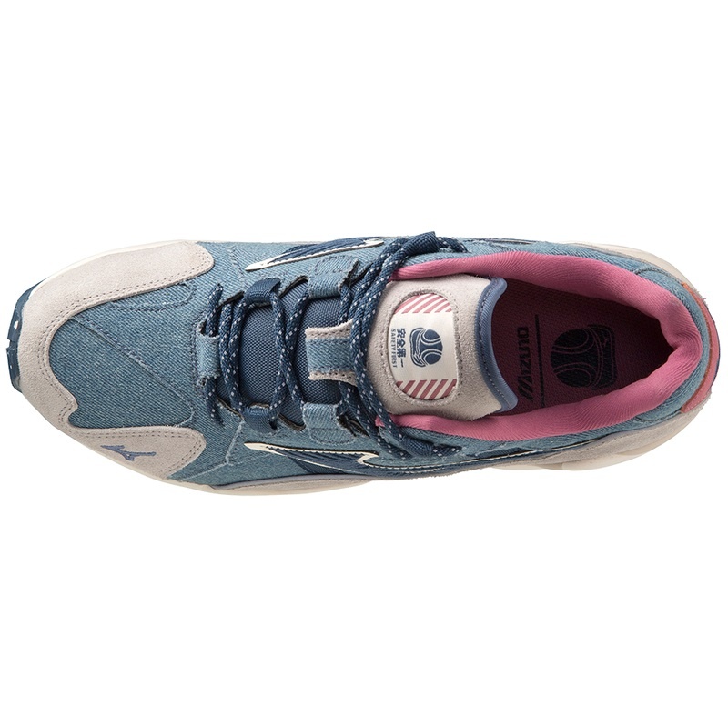 Basket Mizuno Wave Rider 1 Femme Bleu Grise | France M8079SV