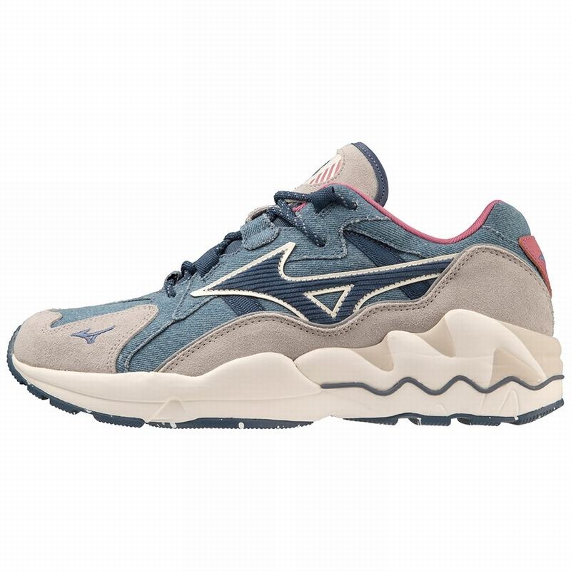 Basket Mizuno Wave Rider 1 Femme Bleu Grise | France M8079SV