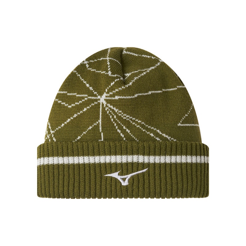 Bonnet Mizuno Breath Thermo Graphique Femme Vert Olive | France M5823NW