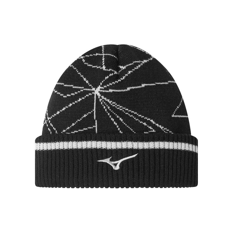 Bonnet Mizuno Breath Thermo Graphique Homme Noir | France M8715NS