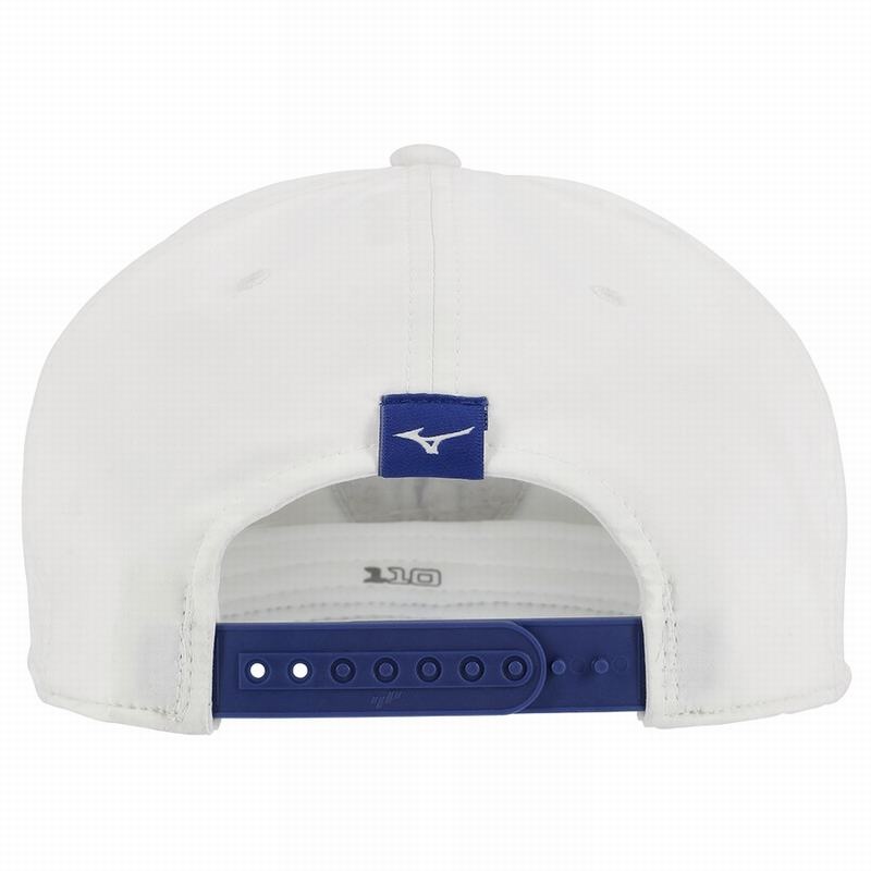 Chapeaux Mizuno Crossed Clubs Snapbk Homme Blanche | France M2417OV