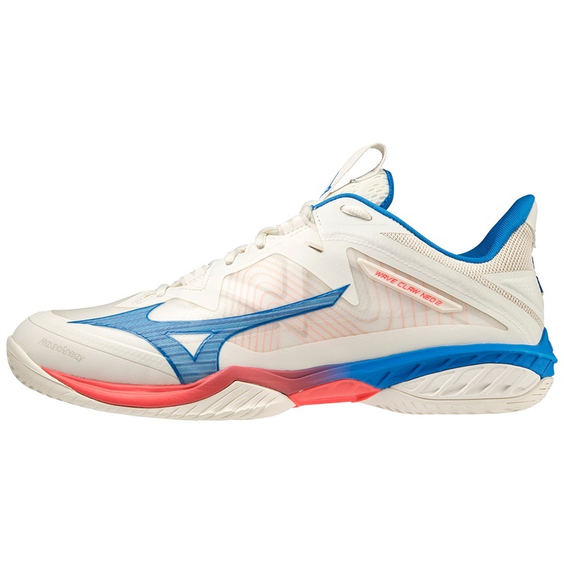 Chaussure Badminton Mizuno Wave Claw Neo 2 Femme Blanche Rose | France M0675HX