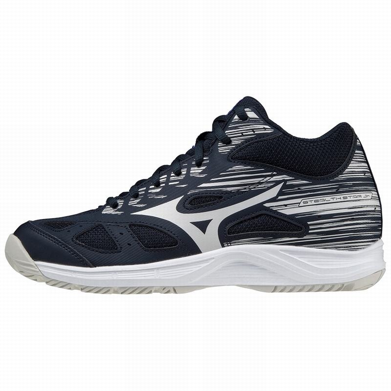 Chaussure Handball Mizuno Stealth Star Mid Jr Femme Bleu Marine | France M8301MD