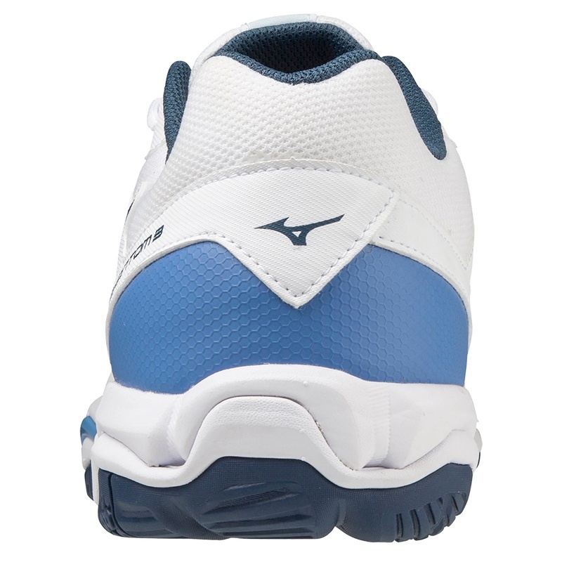 Chaussure Handball Mizuno Wave Phantom 3 Femme Blanche Bleu | France M3654ZG