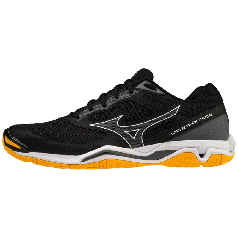 Chaussure Handball Mizuno Wave Phantom 3 Femme Noir Blanche | France M9861HZ