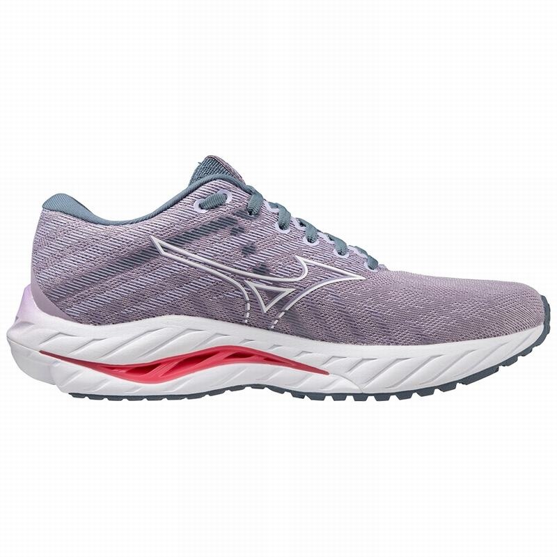 Chaussure Running Mizuno Wave Inspire 19 Femme Violette Blanche Orange Corail | France M9516BN