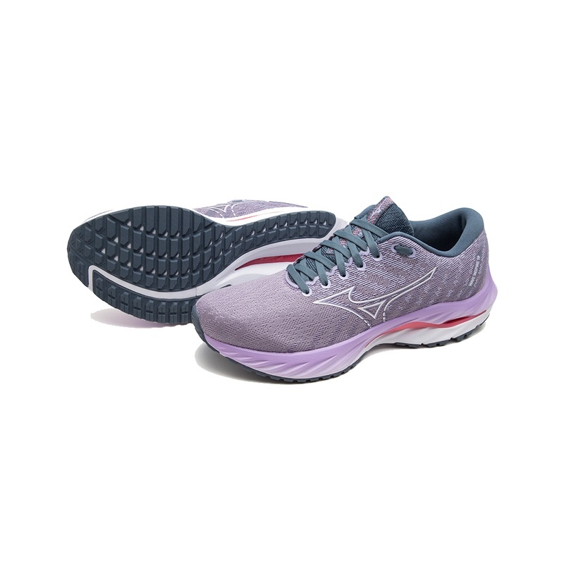 Chaussure Running Mizuno Wave Inspire 19 Femme Violette Blanche Orange Corail | France M9516BN