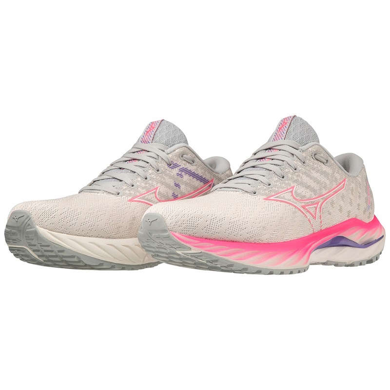 Chaussure Running Mizuno Wave Inspire 19 Femme Blanche Rose | France M2781YV