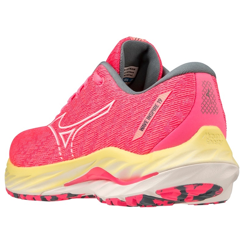 Chaussure Running Mizuno Wave Inspire 19 Femme Rose Blanche | France M5614DZ