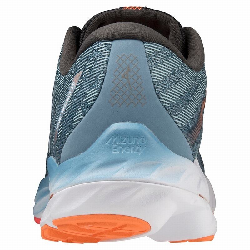 Chaussure Running Mizuno Wave Inspire 19 Homme Bleu Blanche Orange Clair | France M7541IA