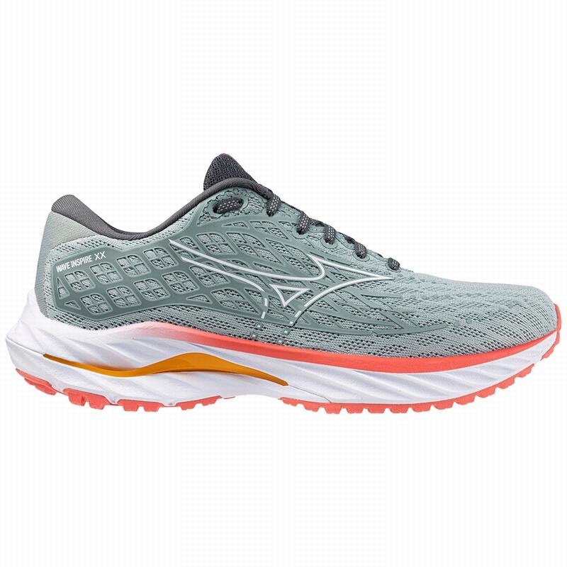 Chaussure Running Mizuno Wave Inspire 20 Femme Grise Blanche | France M2567PO