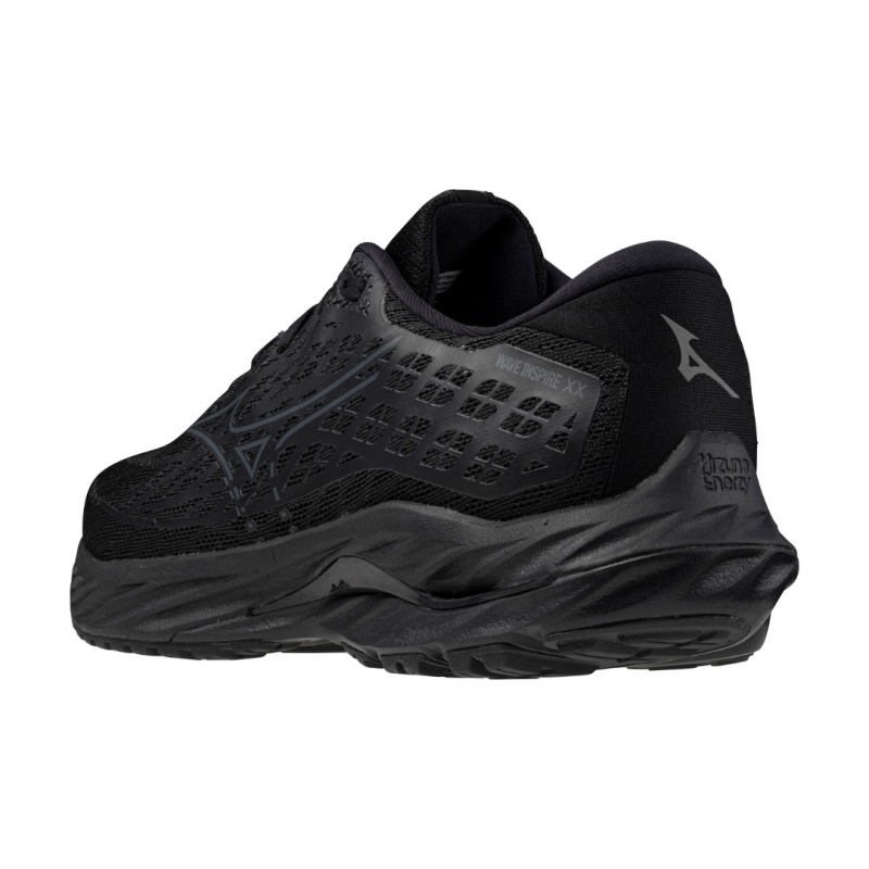 Chaussure Running Mizuno Wave Inspire 20 Larges Femme Noir Grise | France M1578QG