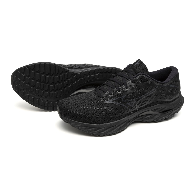 Chaussure Running Mizuno Wave Inspire 20 Larges Homme Noir Grise | France M1402KJ