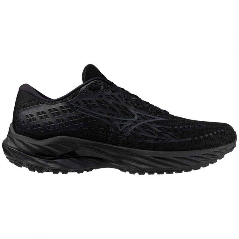 Chaussure Running Mizuno Wave Inspire 20 Larges Homme Noir Grise | France M1402KJ