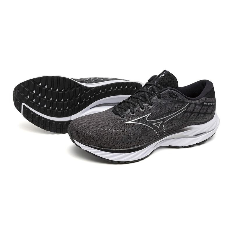 Chaussure Running Mizuno Wave Inspire 20 Homme Noir Argent | France M1768OP