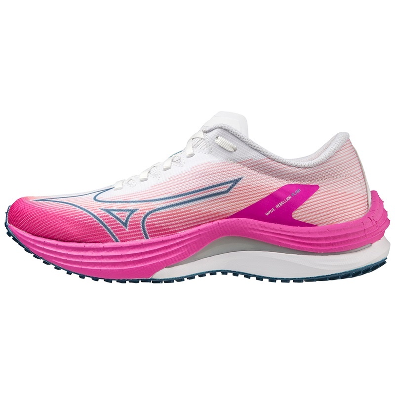 Chaussure Running Mizuno Wave Rebellion Flash Femme Blanche Argent | France M3582OC