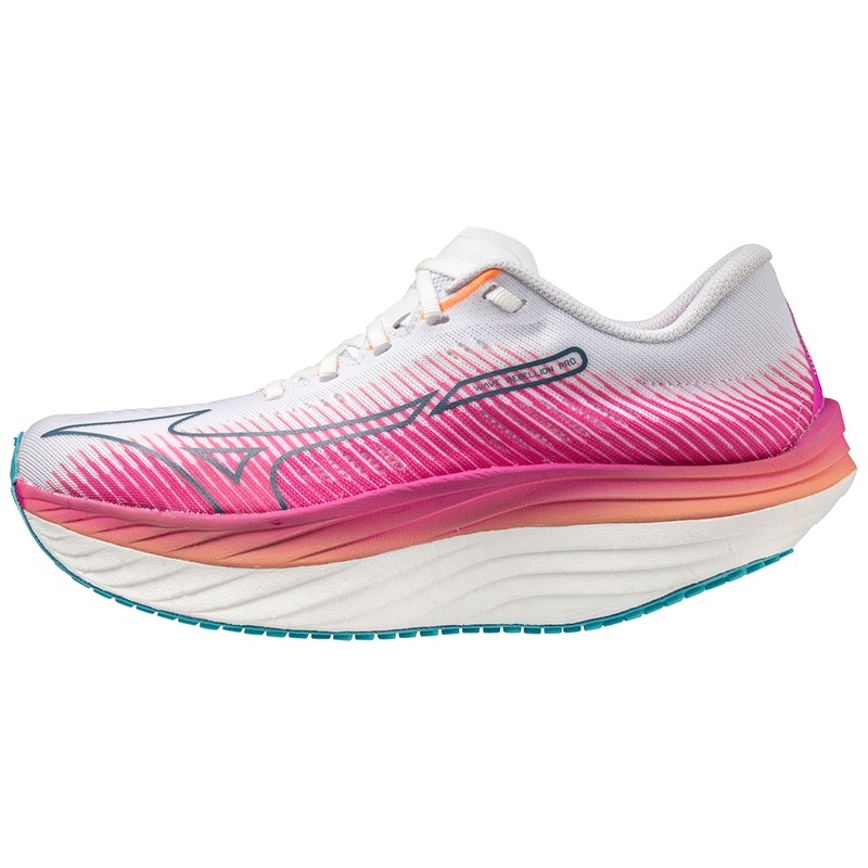 Chaussure Running Mizuno Wave Rebellion Pro Femme Blanche Argent | France M8940FE