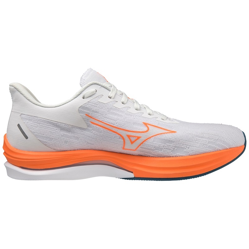 Chaussure Running Mizuno Wave Rebellion Sonic Homme Blanche Orange Clair Bleu | France M5329OD