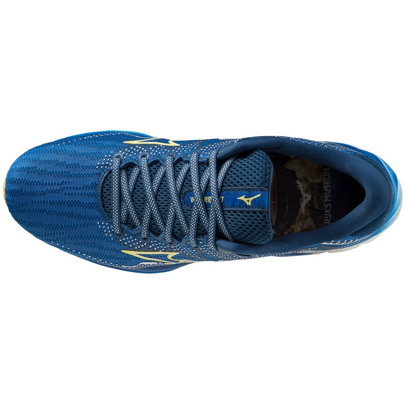 Chaussure Running Mizuno Wave Rider 27 Amsterdam Homme Bleu Marine | France M3205KD