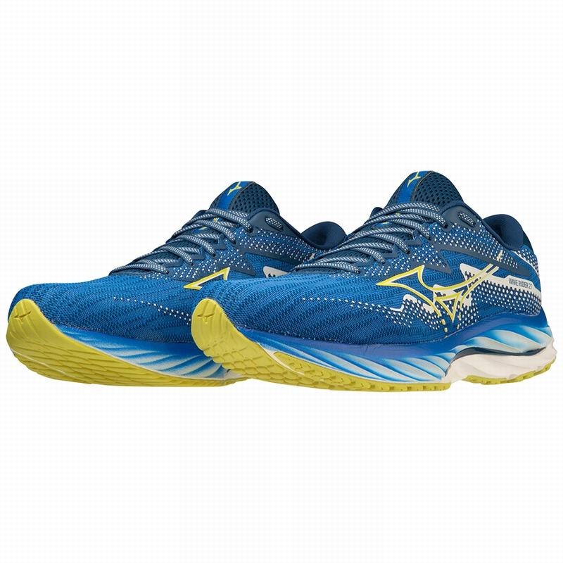 Chaussure Running Mizuno Wave Rider 27 Amsterdam Homme Bleu Marine | France M3205KD