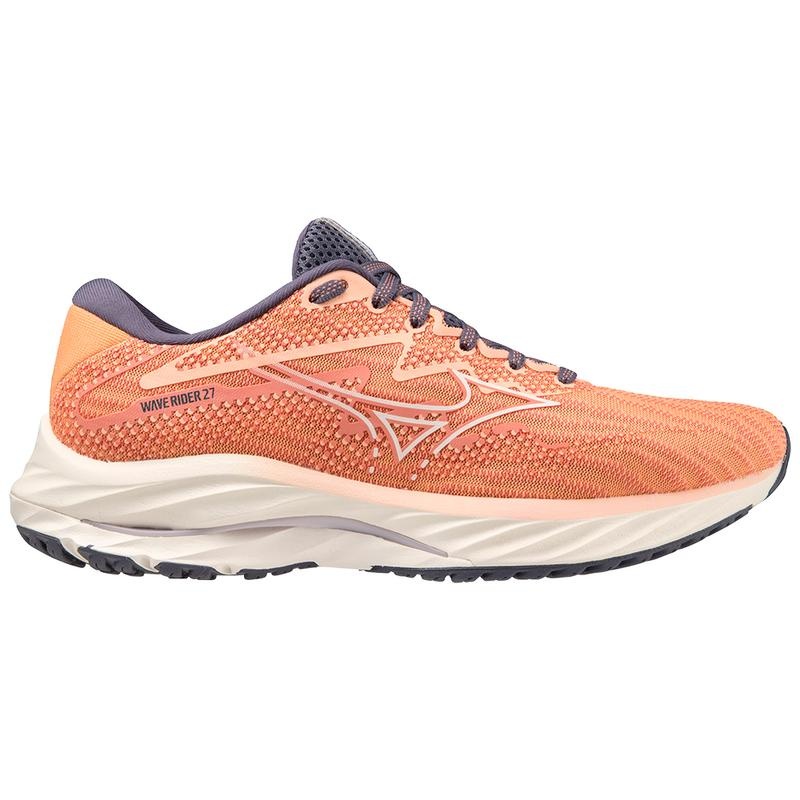 Chaussure Running Mizuno Wave Rider 27 Femme Corail Blanche | France M8365RD