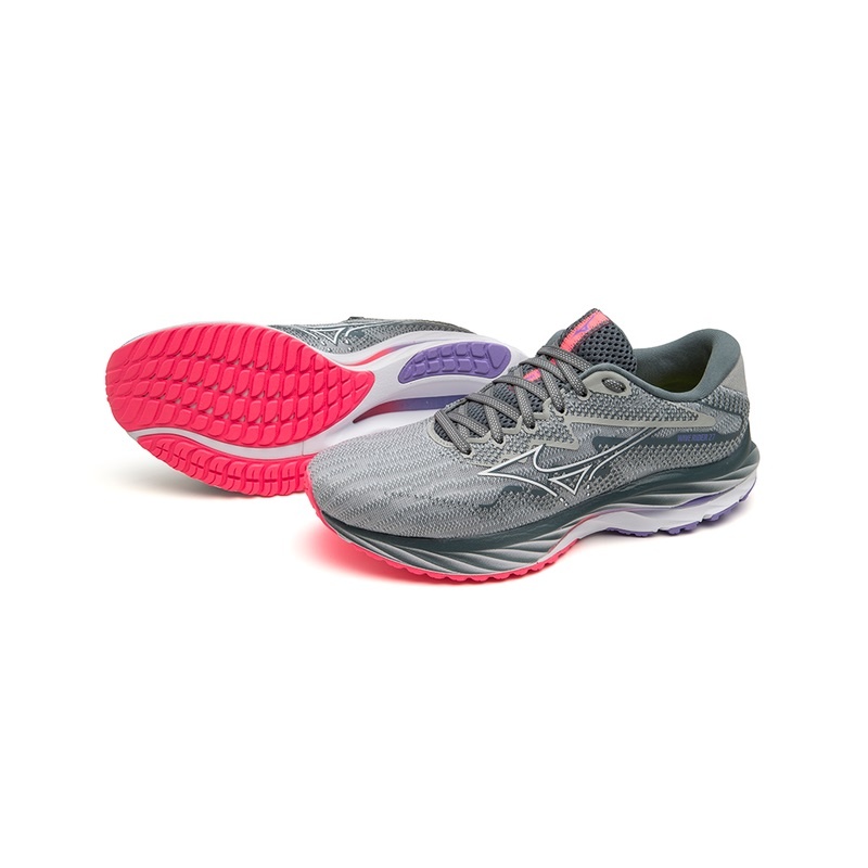 Chaussure Running Mizuno Wave Rider 27 Femme Bleu Blanche Rose | France M2395QR