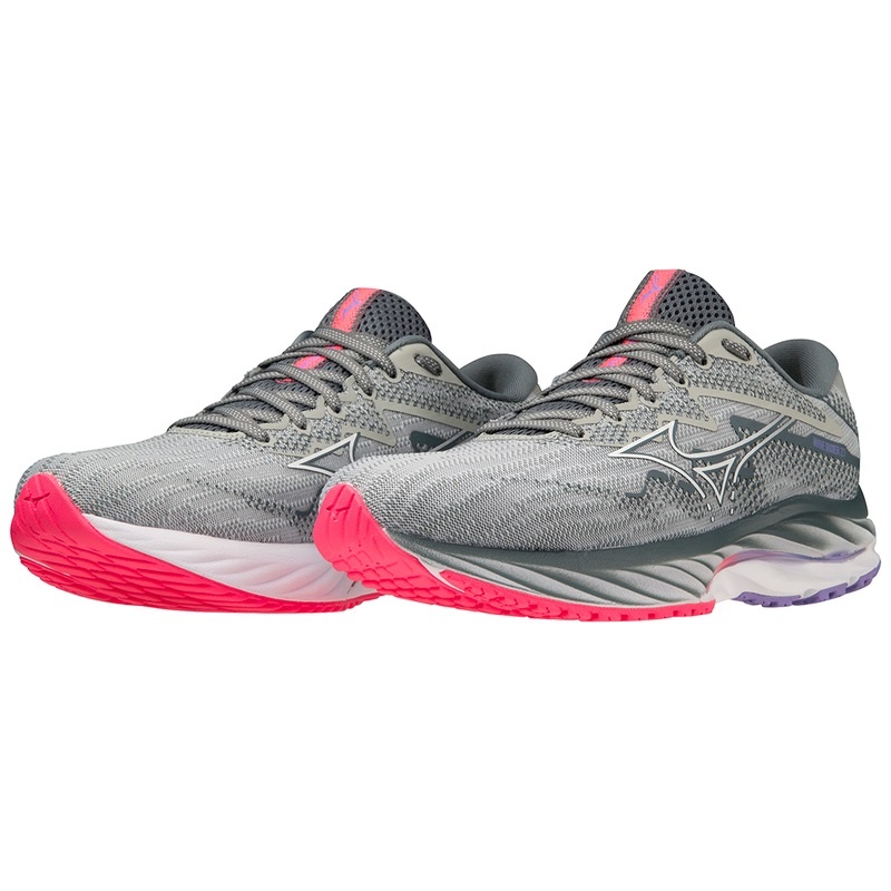 Chaussure Running Mizuno Wave Rider 27 Femme Bleu Blanche Rose | France M2395QR