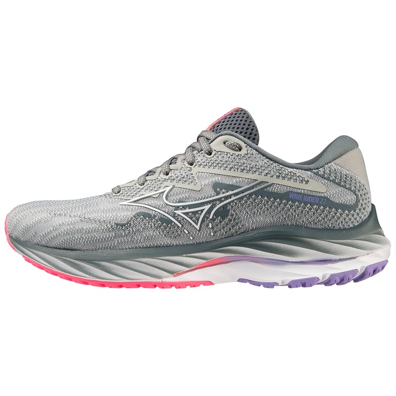 Chaussure Running Mizuno Wave Rider 27 Femme Bleu Blanche Rose | France M2395QR