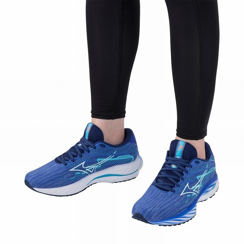 Chaussure Running Mizuno Wave Rider 27 Femme Bleu | France M0576BL