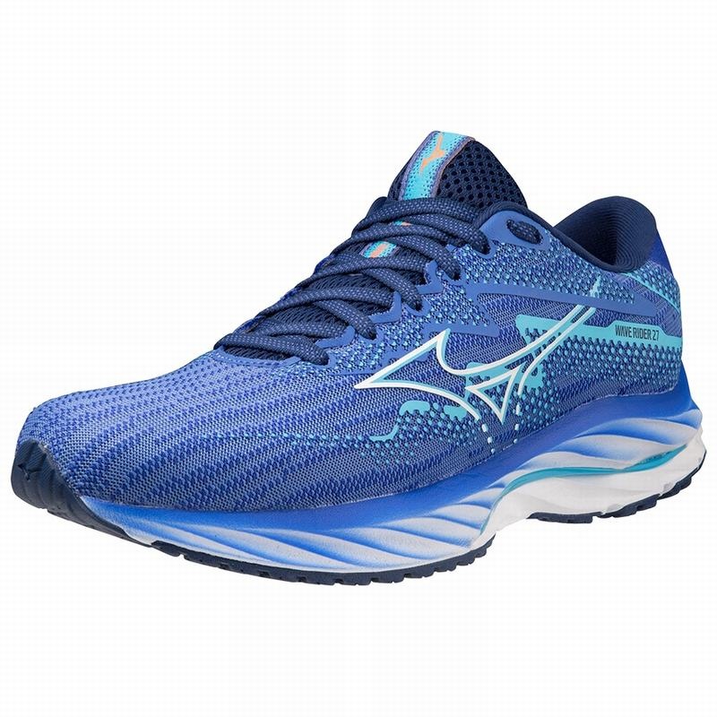 Chaussure Running Mizuno Wave Rider 27 Femme Bleu | France M0576BL