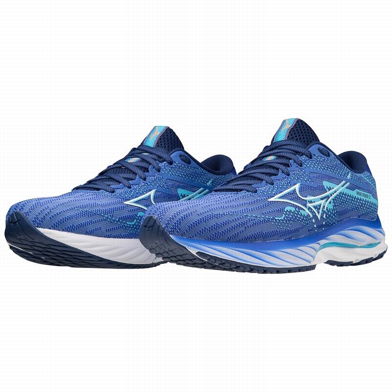 Chaussure Running Mizuno Wave Rider 27 Femme Bleu | France M0576BL