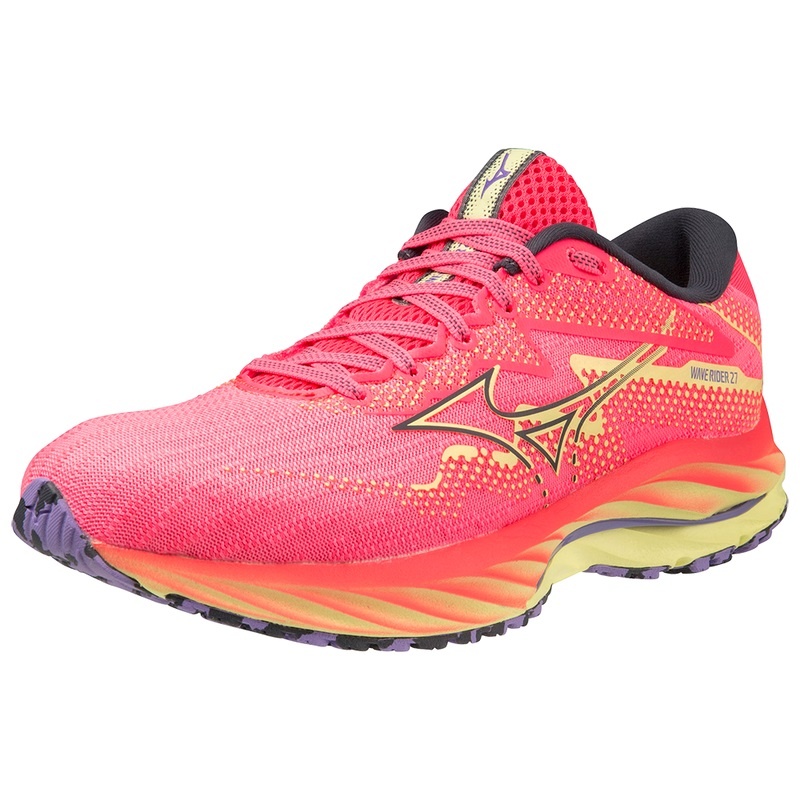 Chaussure Running Mizuno Wave Rider 27 Femme Rose Bleu | France M5417QS