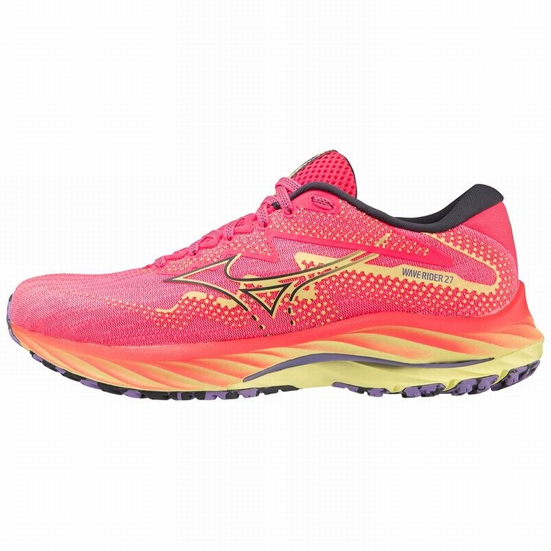 Chaussure Running Mizuno Wave Rider 27 Femme Rose Bleu | France M5417QS