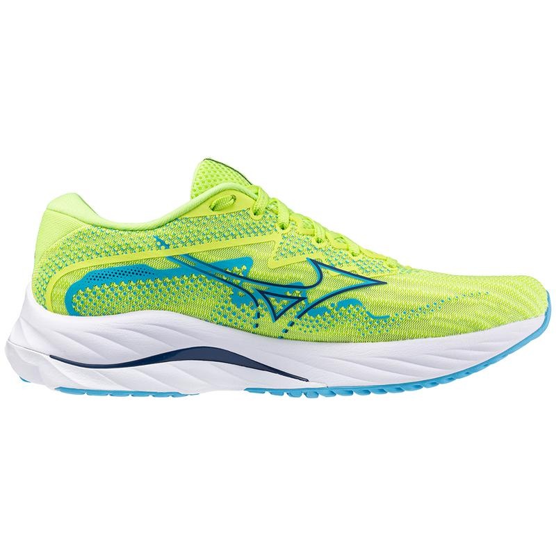 Chaussure Running Mizuno Wave Rider 27 Homme Vert Bleu Marine | France M8643TH