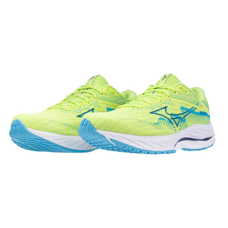 Chaussure Running Mizuno Wave Rider 27 Homme Vert Bleu Marine | France M8643TH