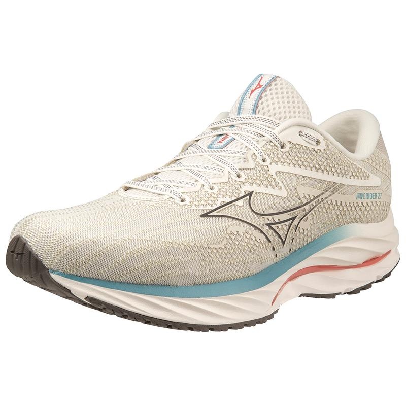 Chaussure Running Mizuno Wave Rider 27 Homme Blanche Grise | France M3269QD