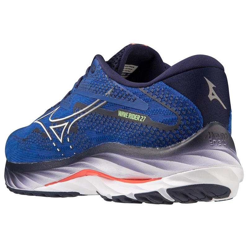 Chaussure Running Mizuno Wave Rider 27 Homme Bleu Blanche | France M5817UZ