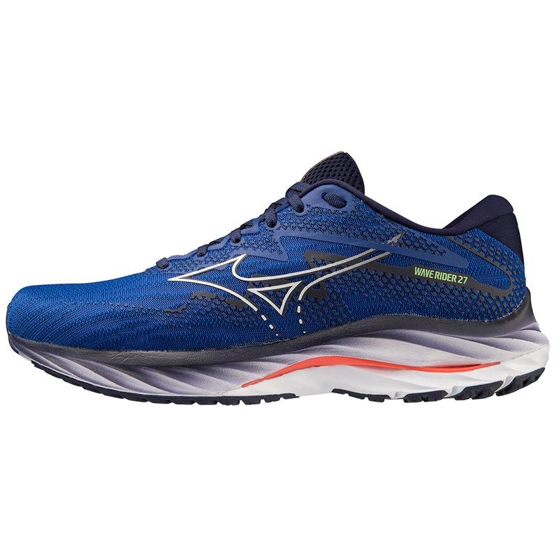 Chaussure Running Mizuno Wave Rider 27 Homme Bleu Blanche | France M5817UZ