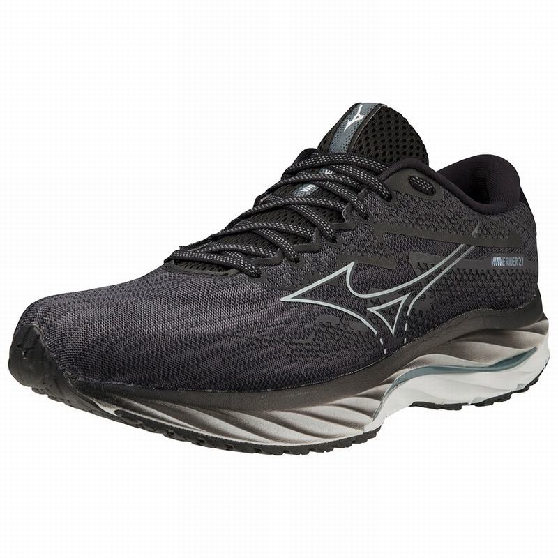 Chaussure Running Mizuno Wave Rider 27 Homme Bleu Noir | France M3187FM