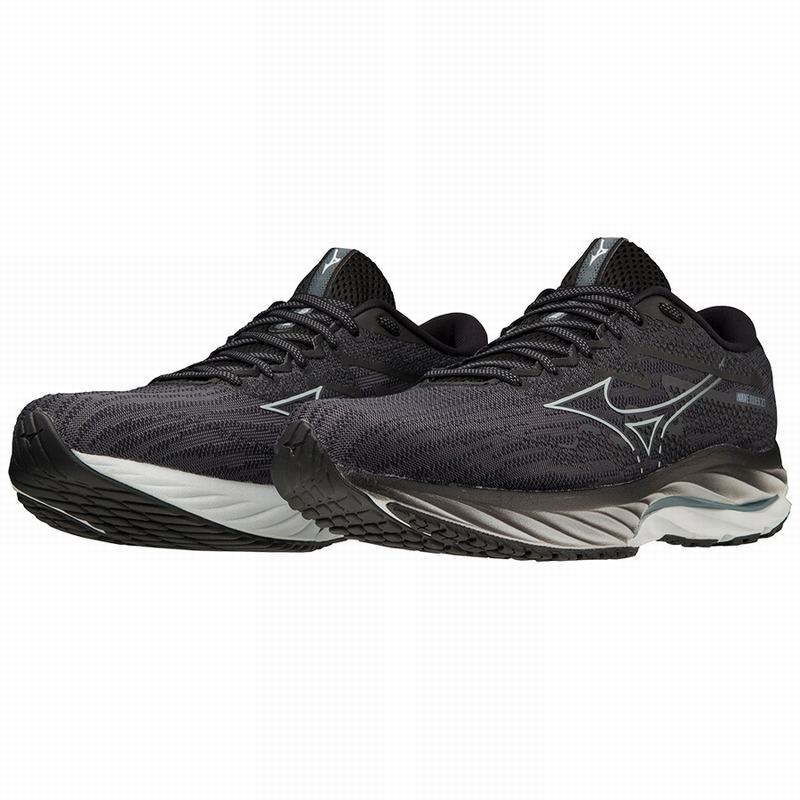 Chaussure Running Mizuno Wave Rider 27 Homme Bleu Noir | France M3187FM