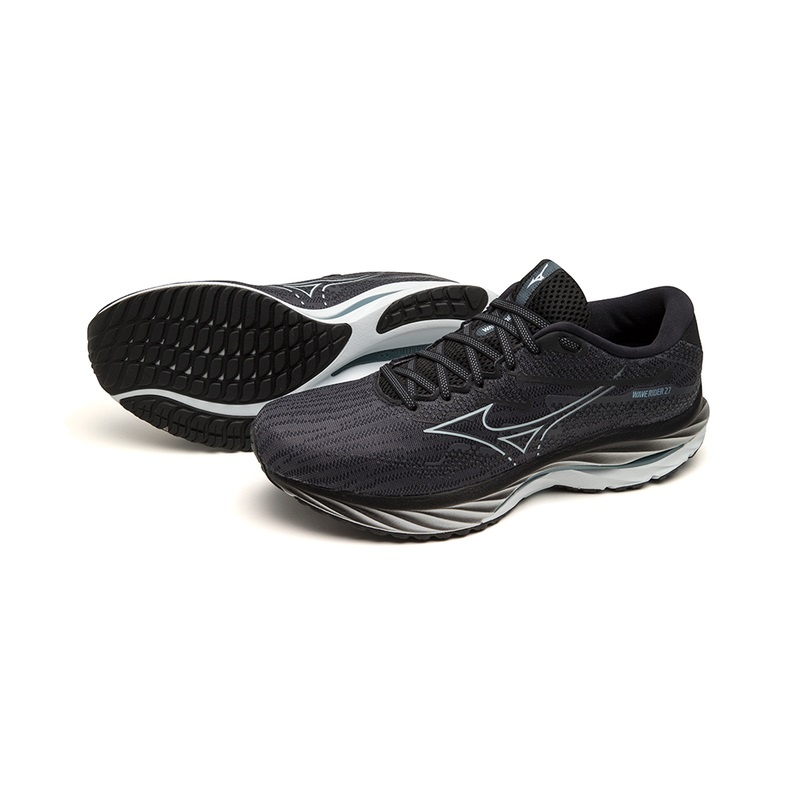 Chaussure Running Mizuno Wave Rider 27 Homme Bleu Noir | France M3187FM