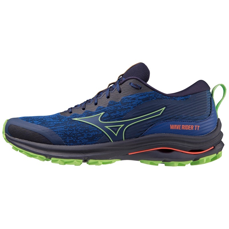 Chaussure Running Mizuno Wave Rider TT Homme Bleu Marine Vert | France M1046NG