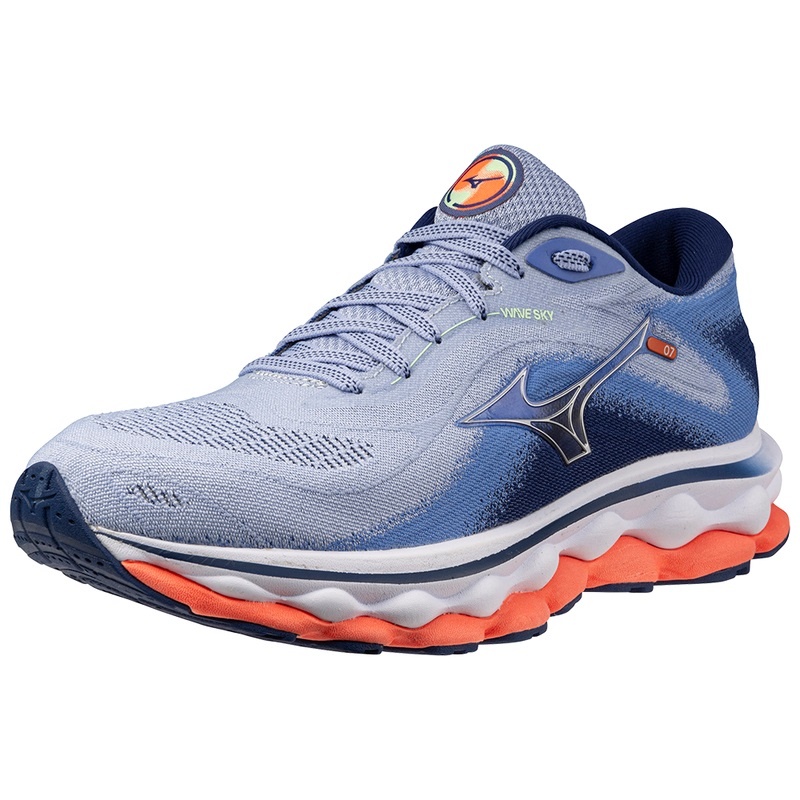 Chaussure Running Mizuno Wave Sky 7 Femme Bleu | France M8251OX