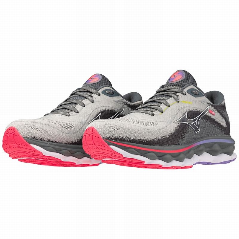 Chaussure Running Mizuno Wave Sky 7 Femme Bleu Blanche Rose | France M1874SJ