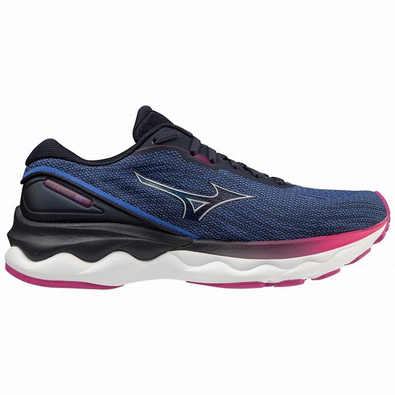 Chaussure Running Mizuno Wave Skyrise 3 Femme Bleu Bleu Marine | France M4089XA