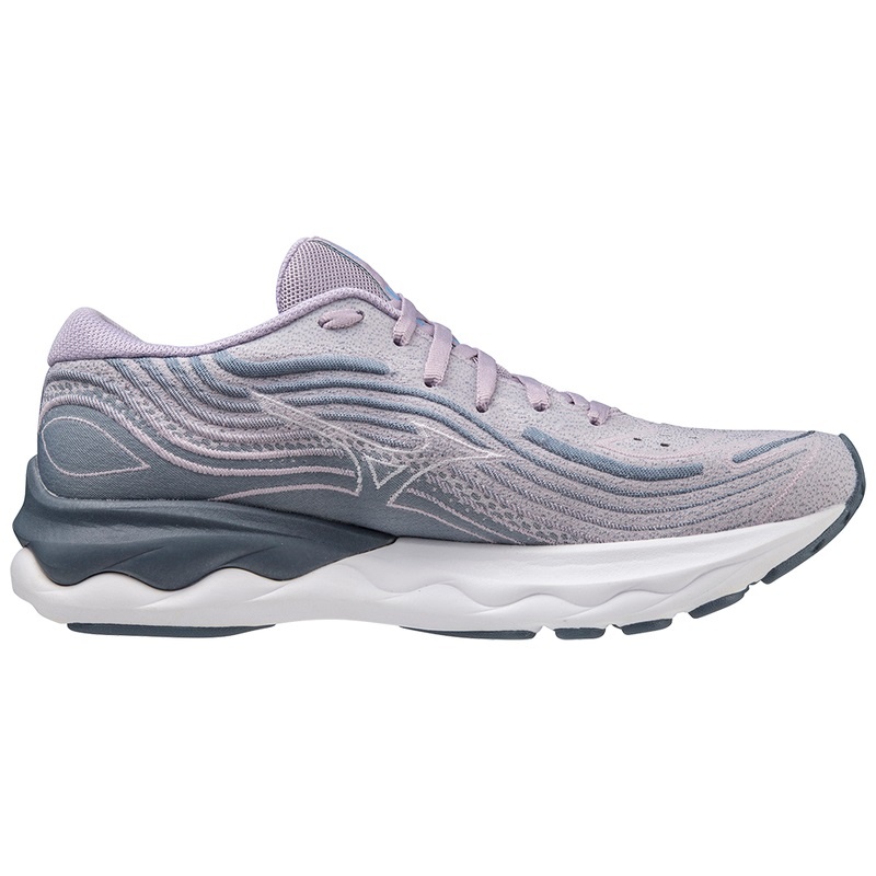 Chaussure Running Mizuno Wave Skyrise 4 Femme Violette Blanche Bleu | France M3517JE