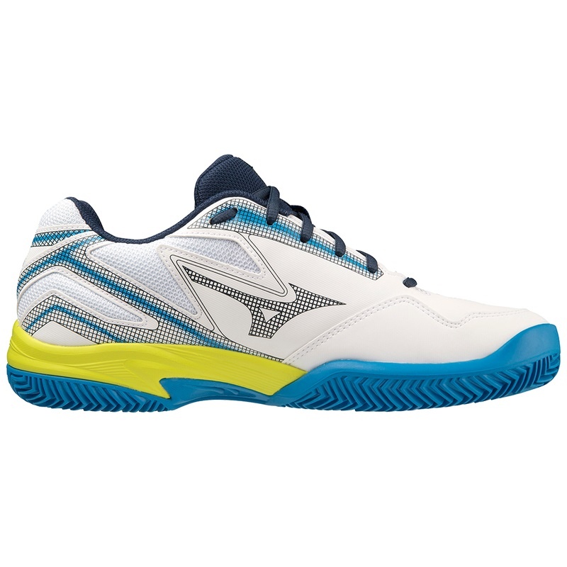 Chaussure Tennis Mizuno Break Shot 4 CC Femme Blanche Bleu | France M5163XG