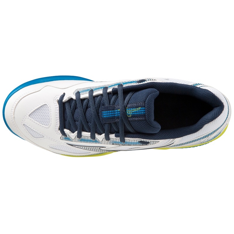 Chaussure Tennis Mizuno Break Shot 4 CC Femme Blanche Bleu | France M5163XG